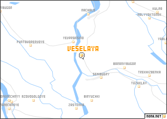 map of Vesëlaya