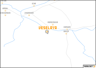 map of Vesëlaya