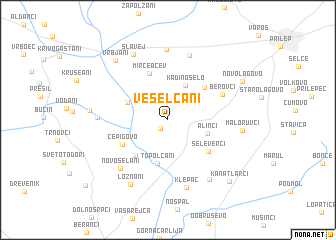 map of Veselčani