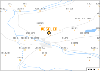 map of Veselēni