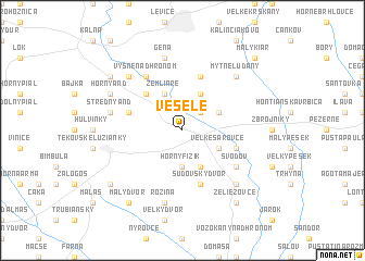 map of Veselé