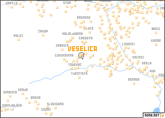 map of Veselica