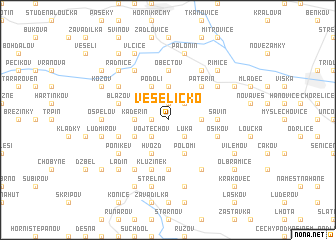 map of Veselíčko