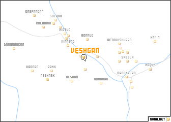 map of Veshgān