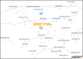 map of Veshtitsa