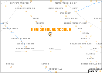 map of Vésigneul-sur-Coole