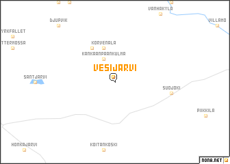 map of Vesijärvi