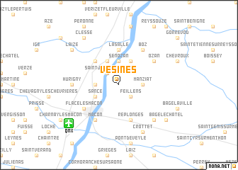map of Vésines
