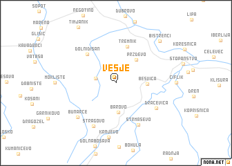 map of Vešje