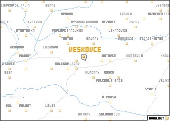 map of Veškovce