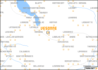 map of Vésonne