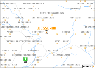 map of Vesseaux