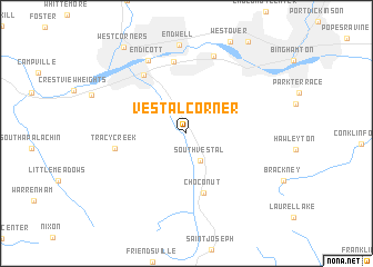 map of Vestal Corner