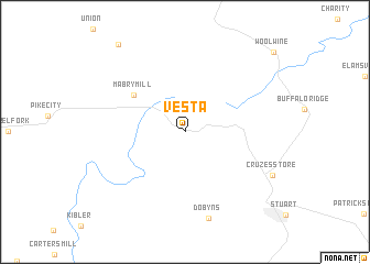 map of Vesta