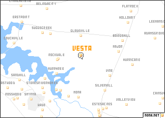 map of Vesta