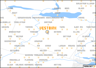 map of Vestbirk