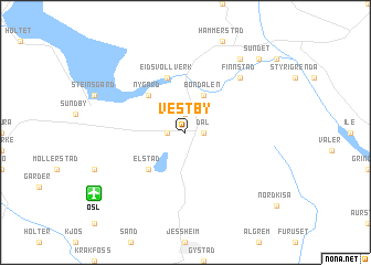 map of Vestby