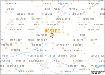 map of Vestec