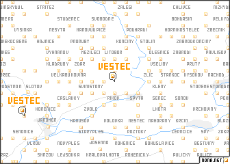 map of Vestec