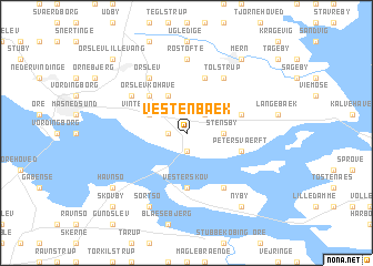 map of Vestenbæk