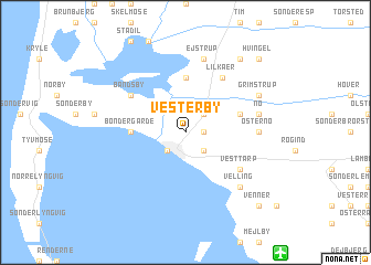 map of Vesterby