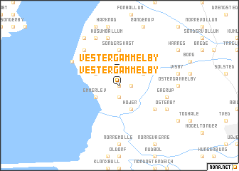 map of Vester Gammelby