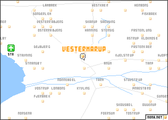 map of Vester Marup