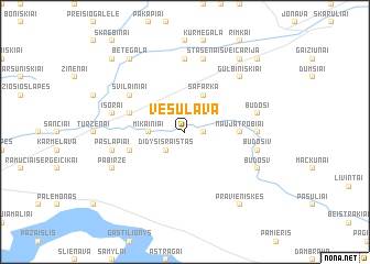 map of Vėsulava
