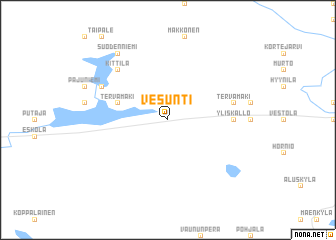 map of Vesunti