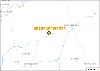map of Vetas de Oriente