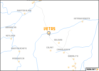 map of Vetas