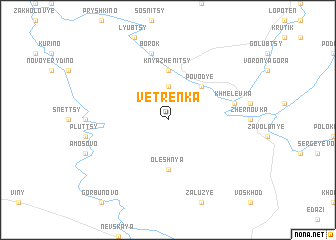 map of Vetrënka