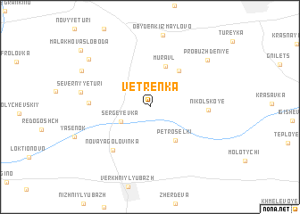 map of Vetrënka