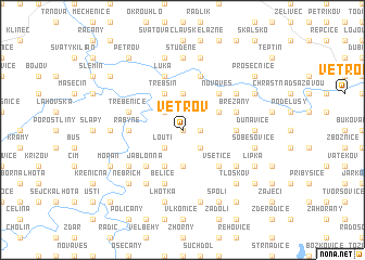 map of Větrov