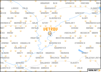 map of Větrov