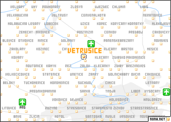 map of Větrušice