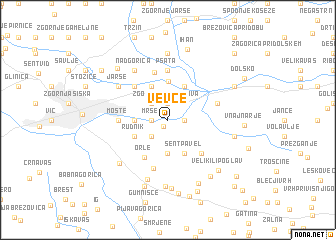 map of Vevče