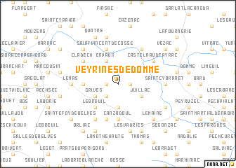 map of Veyrines-de-Domme
