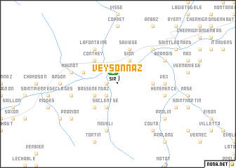 map of Veysonnaz