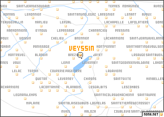 map of Veyssin
