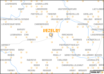 map of Vézelay