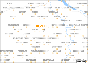 map of Vézelise