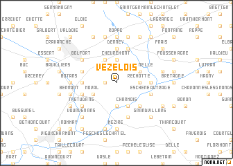 map of Vézelois