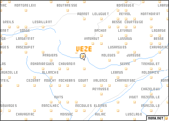 map of Véze