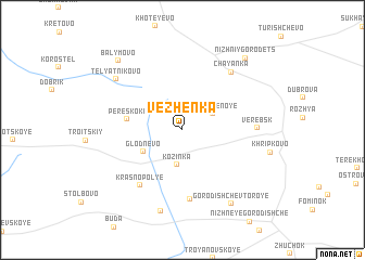 map of Vezhënka