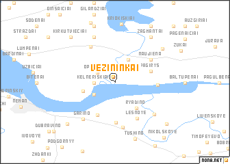 map of Vėžininkai