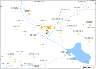 map of Vezirli