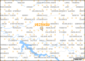 map of Věžníkov