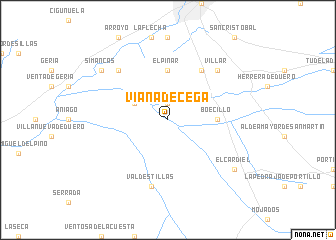 map of Viana de Cega