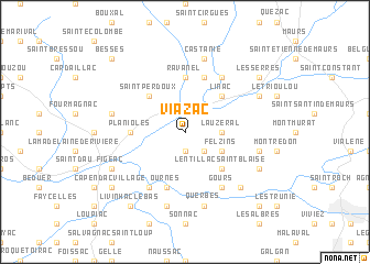 map of Viazac